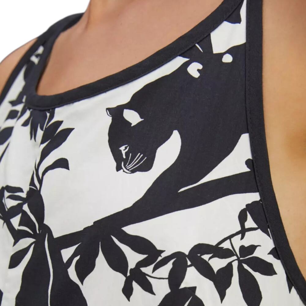 Anthropologie Maeve Chrysanthemum Black White Wite Leg Pant Jumpsuit Jungle XS - Picture 4 of 13